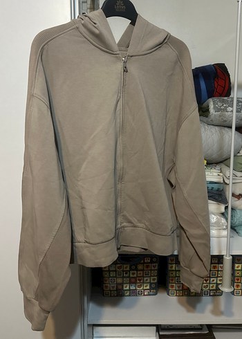 Oysho Bej Kapusonlu Rahat Sweatshirt Oysho Marka