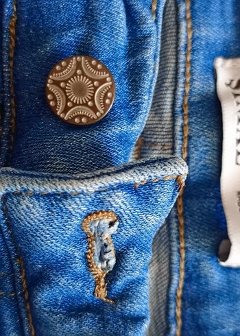 xl Beden mavi Renk Kadın Mavi Kot Şort Kemerli Mini