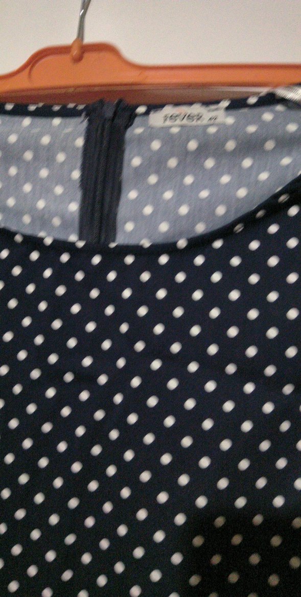 Puantiye Desenli Beyaz Kuşaklı bayan Elbisesi - Görsel 4