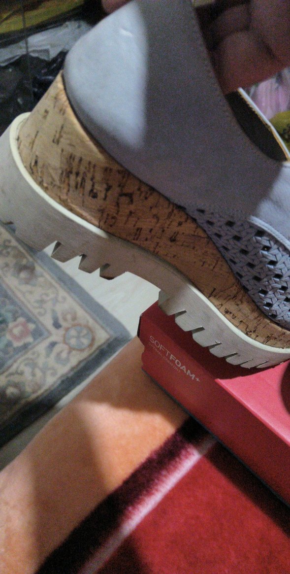 Mavi Dolgu Topuklu Bağcıklı Kadın Spor Ayakkabı - Görsel 3