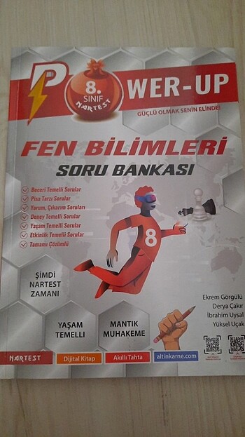 Nartest Power Up 8. Sınıf fen bilimleri soru bankası