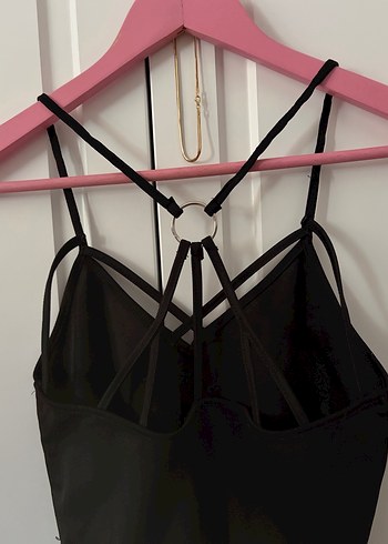 Siyah İnce Askılı Bluz - Görsel 5