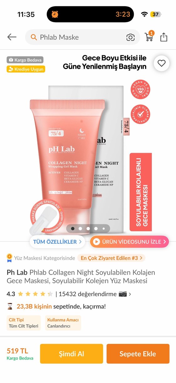 Phlab Collagen Maske - Görsel 2