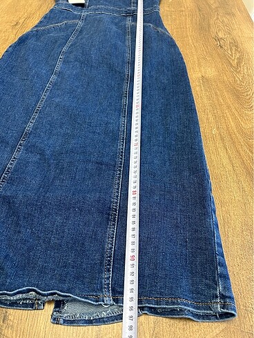 m Beden Zara Straplez Denim Elbise