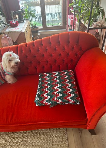 Yılbaşı temali Renkli Örgü Desenli Battaniye - Görsel 8