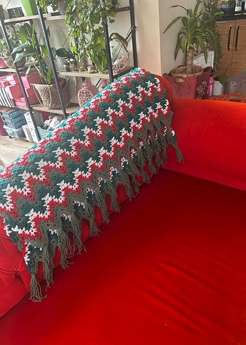 Yılbaşı temali Renkli Örgü Desenli Battaniye - Görsel 6