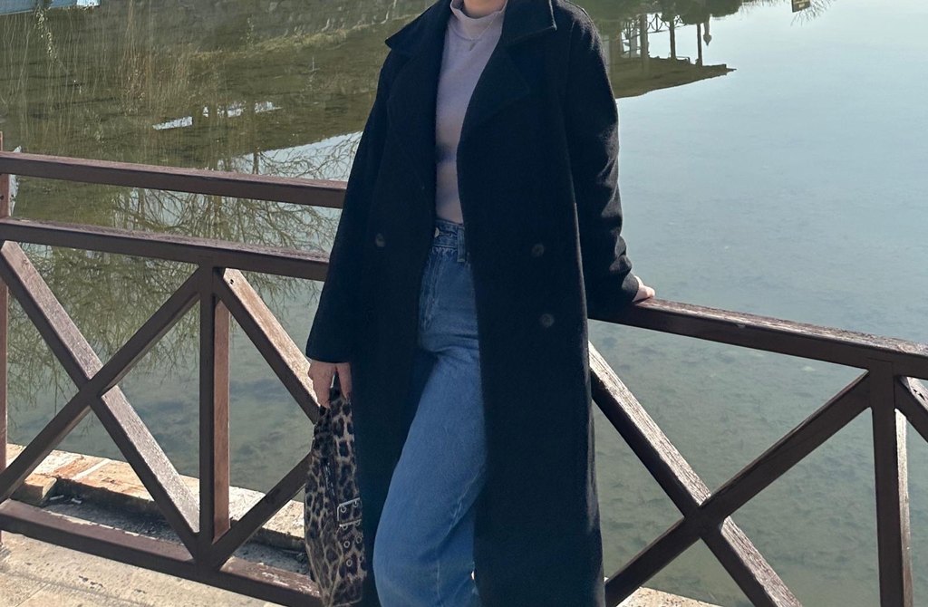 Kadın Denim Midi Kaban - Görsel 3