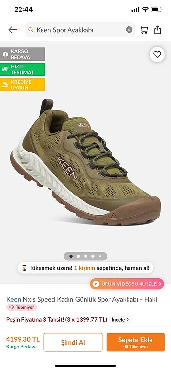 Keen spor ayakkabı
