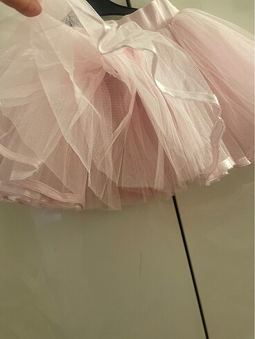 Bale kostümü tütü tül etek, pamuklu sırt çapraz minikol badi bod - Görsel 3