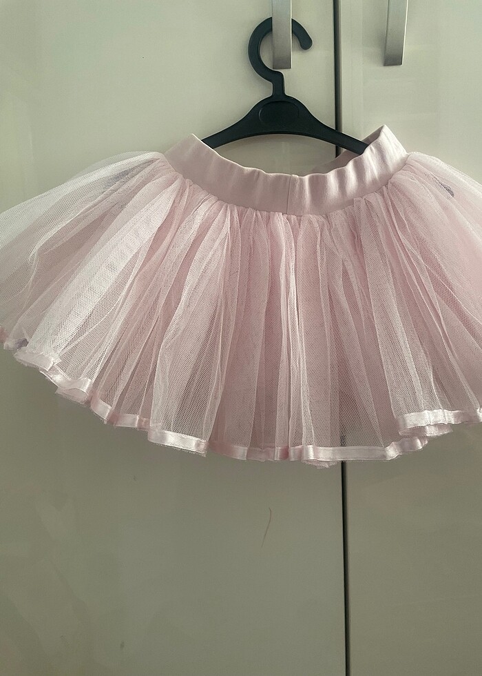 Bale kostümü tütü tül etek, pamuklu sırt çapraz minikol badi bod - Görsel 2