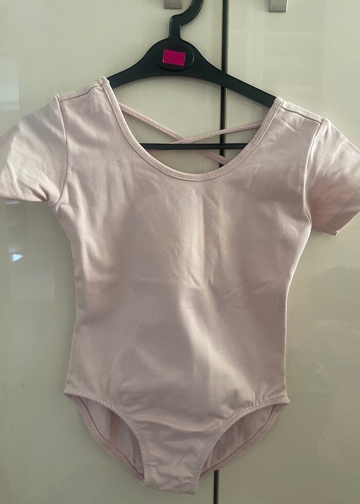 Bale kostümü tütü tül etek, pamuklu sırt çapraz minikol badi bod - Görsel 5