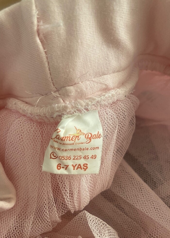 Bale kostümü tütü tül etek, pamuklu sırt çapraz minikol badi bod - Görsel 4