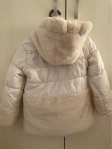 5 yaş kız çocuk şişme peluş mont kaban - Görsel 2