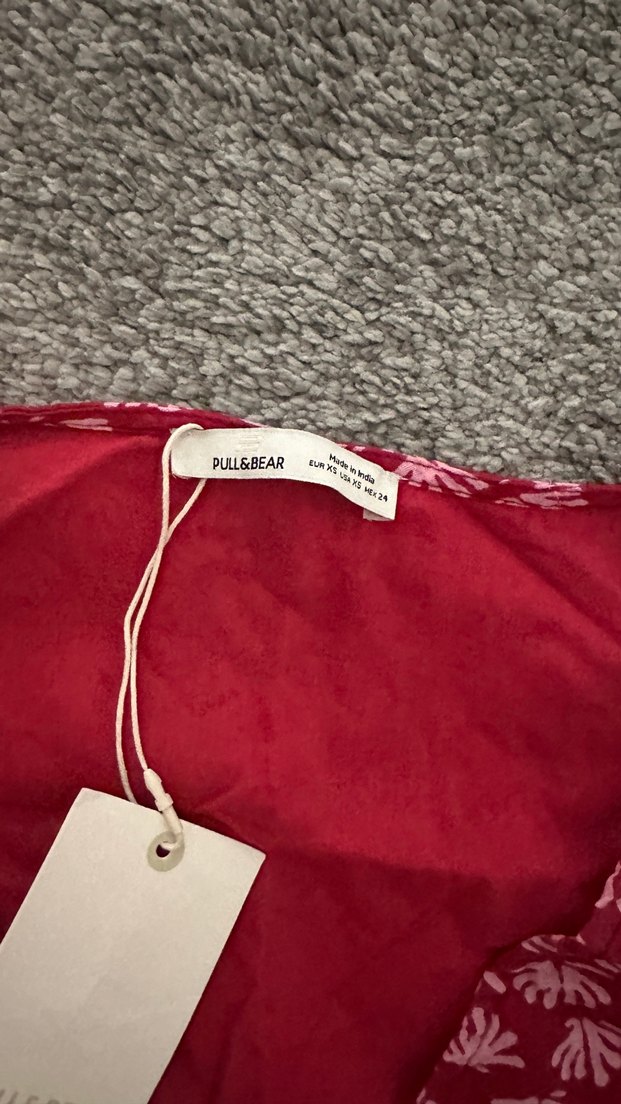 Pull and Bear Kırmızı  Elbise - Görsel 2