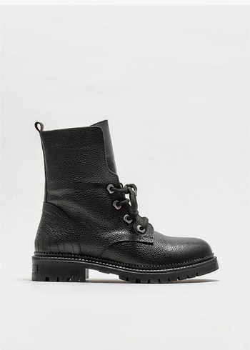 Deri Siyah Elle Marka Bot - Görsel 2