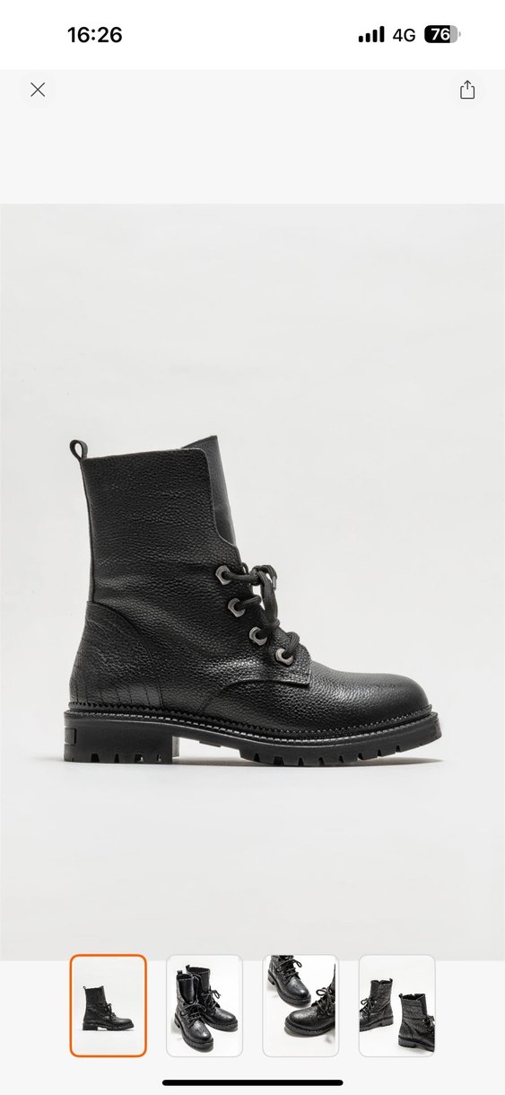 Deri Siyah Elle Marka Bot - Görsel 2