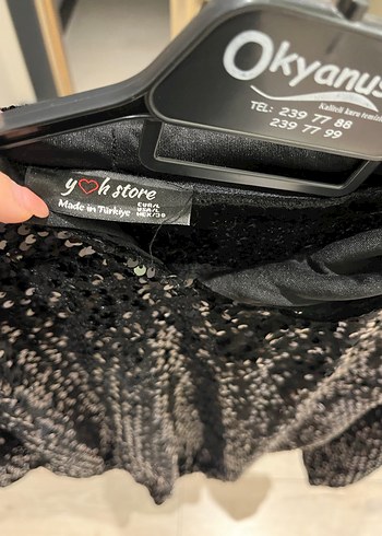 Siyah Pul Payetli Kadın Sweatshirt - Görsel 3