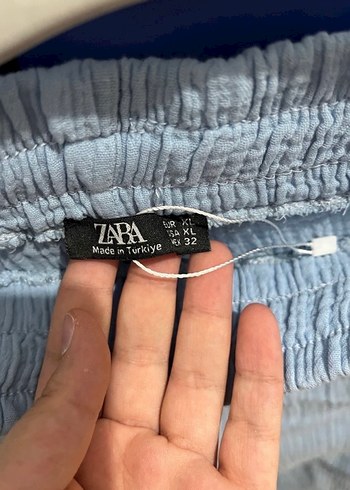 Gri Kadın Keten Rahat Kesim Pantolon - Görsel 2