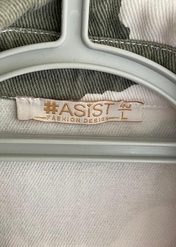 Kadın Gri Kamuflaj Düğmeli Ceket gömlek - Görsel 4