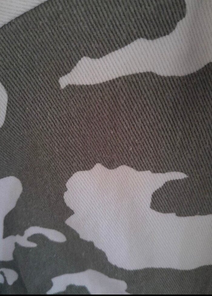 Kadın Gri Kamuflaj Düğmeli Ceket gömlek - Görsel 5