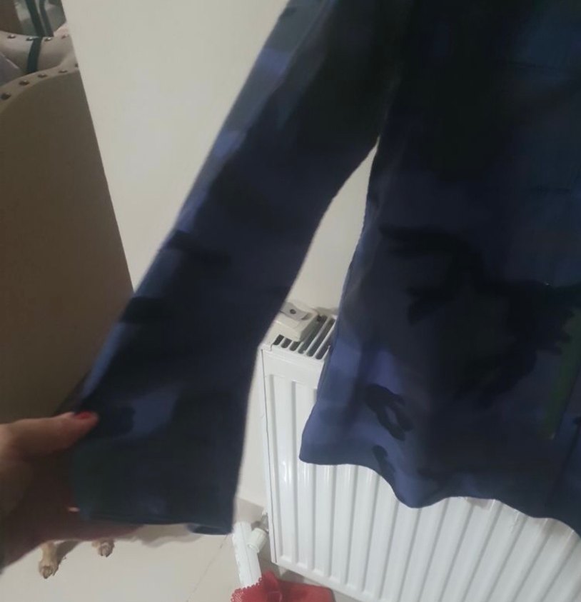 Kamuflaj desen denim ceket - Görsel 5