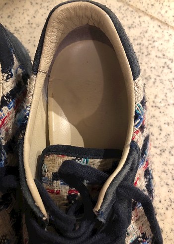 Desenli Kadın Spor Ayakkabı Velcro Detaylı - Görsel 4