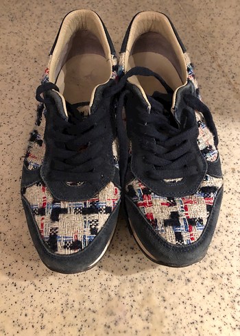 Desenli Kadın Spor Ayakkabı Velcro Detaylı - Görsel 2