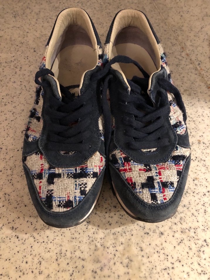 Desenli Kadın Spor Ayakkabı Velcro Detaylı - Görsel 2