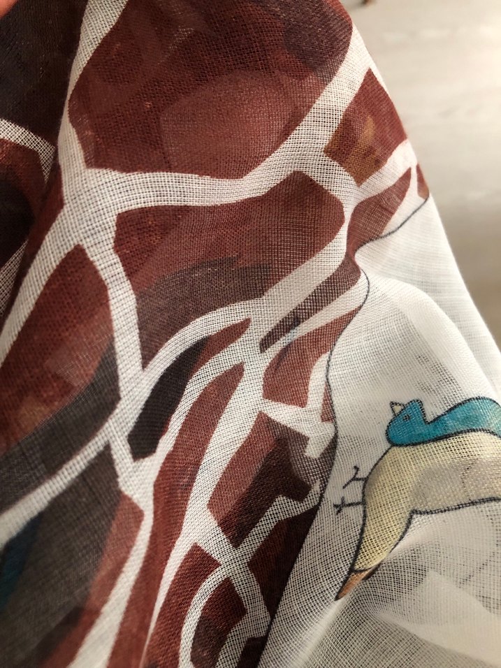 Bohem Tarzı Kahverengi Desenli Kadın Şal - Görsel 2