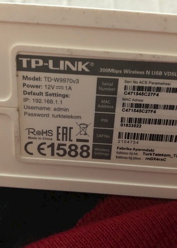 TD-W9970v3 model TTnet modem - Görsel 4