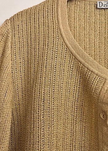 Bej simli Kadın Hırka - Görsel 3