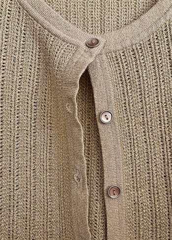 Bej simli Kadın Hırka - Görsel 4