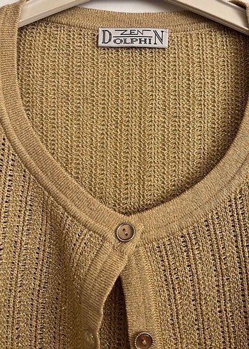 Bej simli Kadın Hırka - Görsel 2