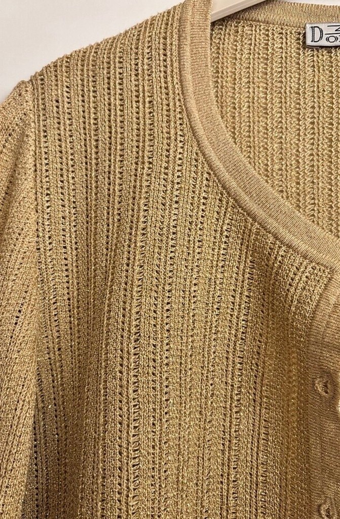 Bej simli Kadın Hırka - Görsel 3