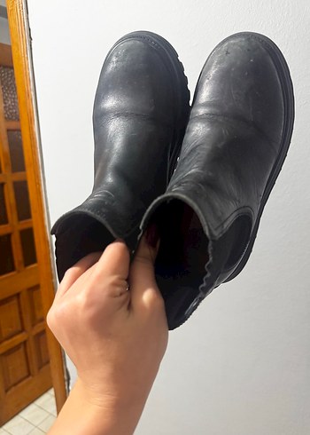 Siyah çocuk Lastik Topuklu Bot - Görsel 4