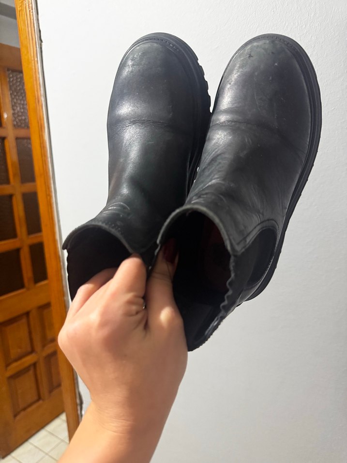 Siyah çocuk Lastik Topuklu Bot - Görsel 4