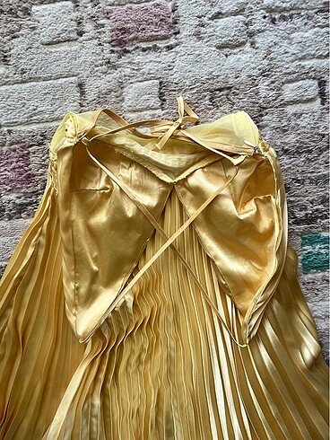 36 Beden Vintage Gold Gece Elbisesi 36 Özel Dikim