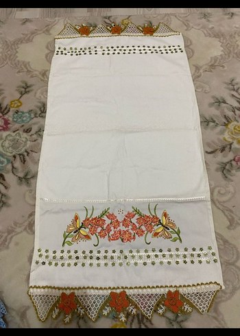 Nakışlı Beyaz Havlu - Görsel 14
