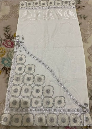Nakışlı Beyaz Havlu - Görsel 12