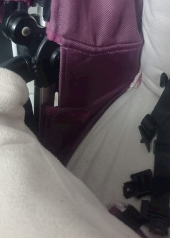 Mor ve gri bebek arabası - Görsel 4