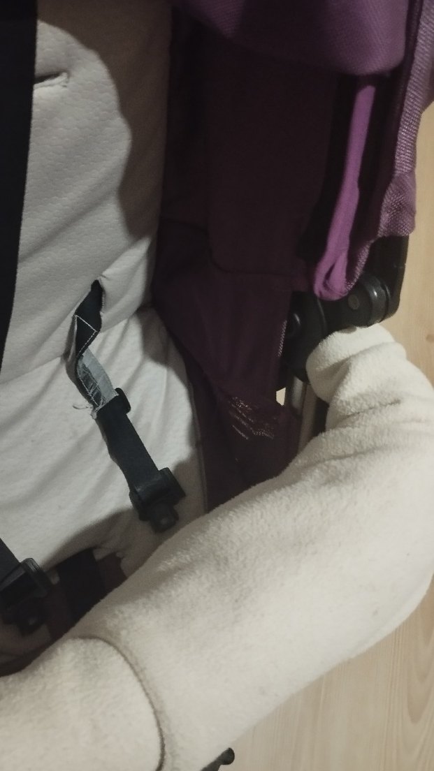 Mor ve gri bebek arabası - Görsel 2