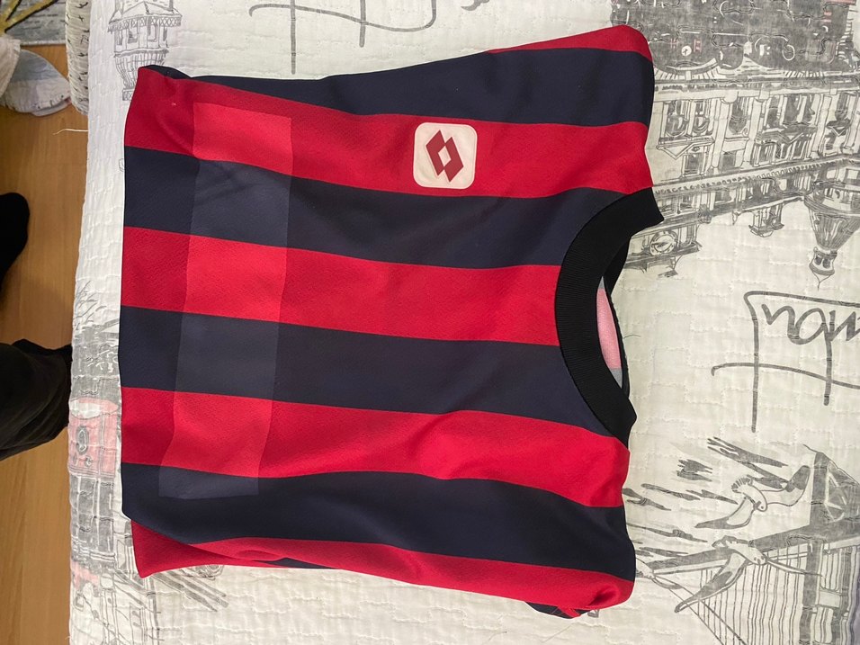 Kırmızı Siyah Çizgili  Lotto ünisex forma - Görsel 2