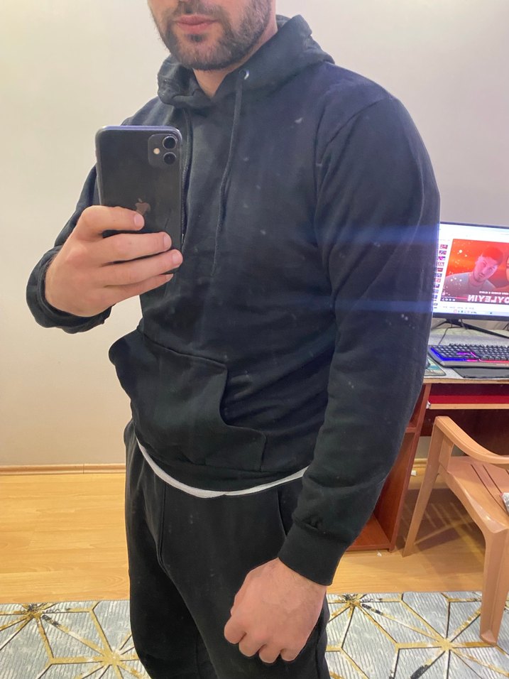 Siyah baskılı BABYLON sweethirt - Görsel 3