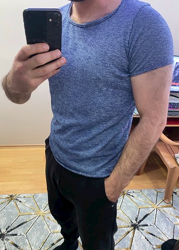 Gri Mavi Keten ltb tişört - Görsel 3