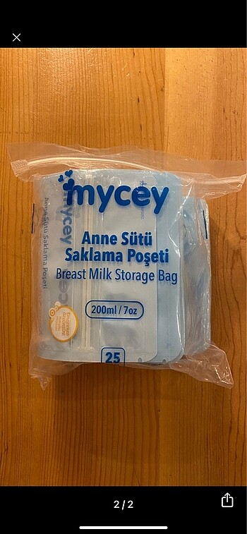 Süt saklama poşeti