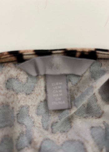 H&M Leopar Desenli Drapeli Kadın Bluz - Görsel 4