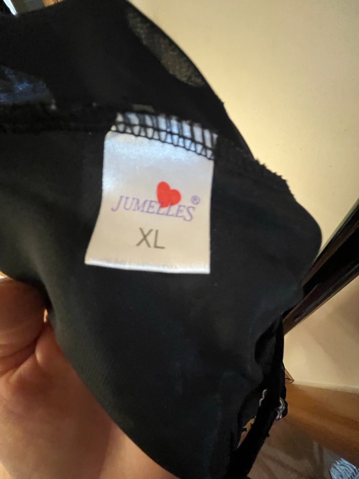 Siyah Saten Gecelik - Görsel 5