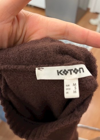 Kahverengi Kısa Kollu Triko Kadın Kazak - Görsel 4