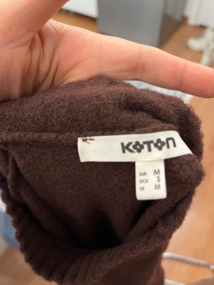 Kahverengi Kısa Kollu Triko Kadın Kazak - Görsel 4