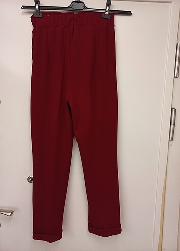 Beli lastikli paça katlı pantolon - Görsel 5